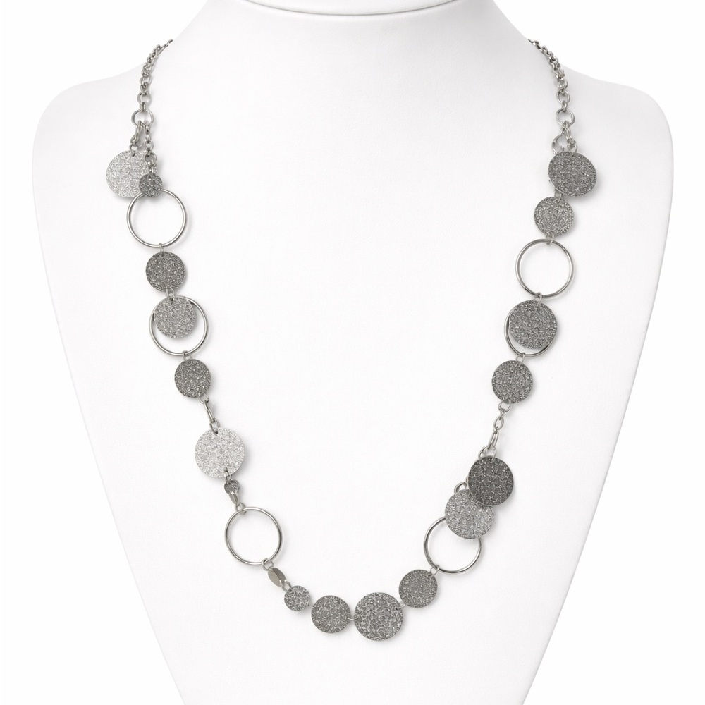 Silver jingle necklace
